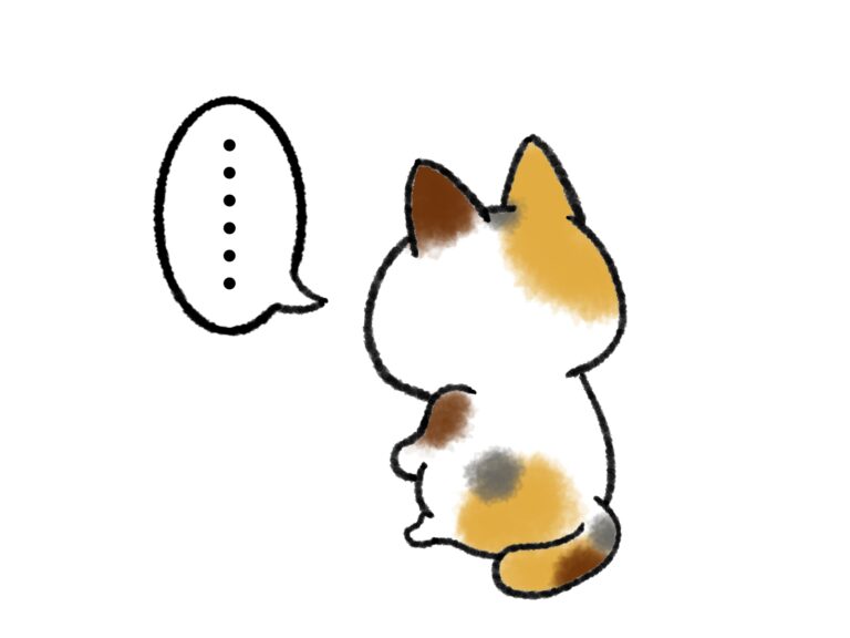 無言の後向き猫ちゃん