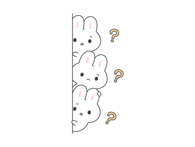 壁から覗くうさぎ達 疑問