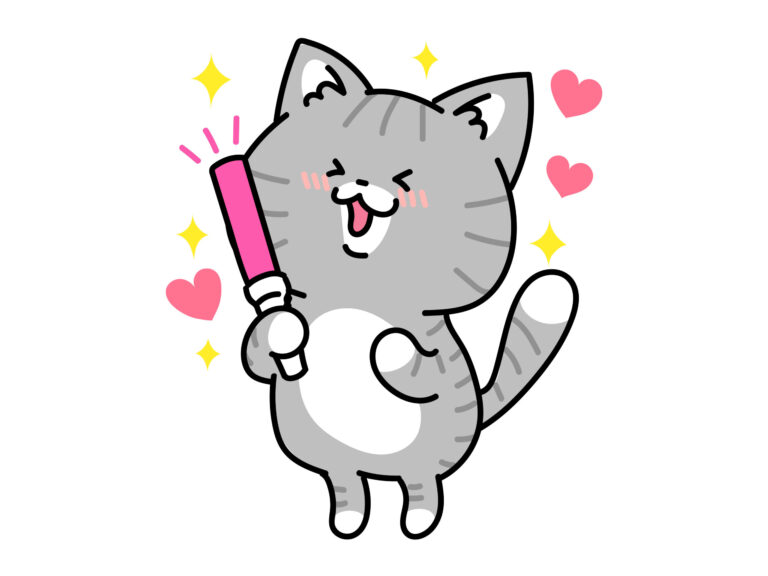 推し活！ピンク担当の猫ちゃん