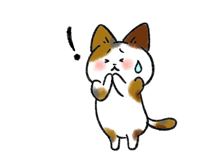 何かアクシデントが起きた猫ちゃん
