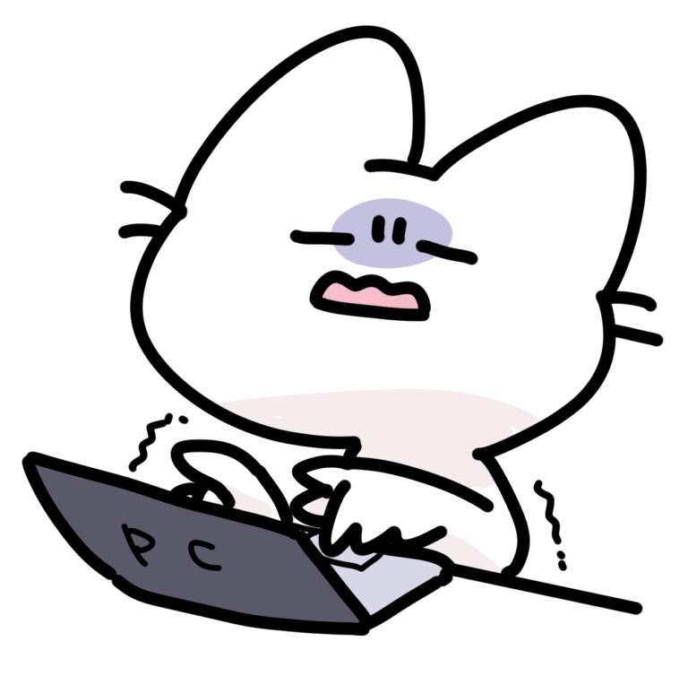 ゆるいネコの手がかじかむ