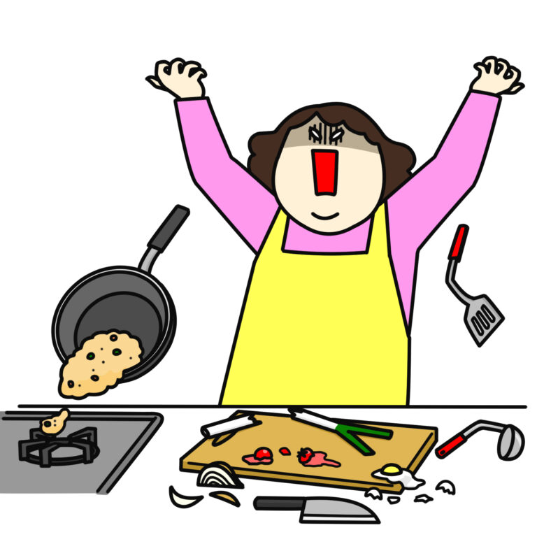 料理中 主婦
