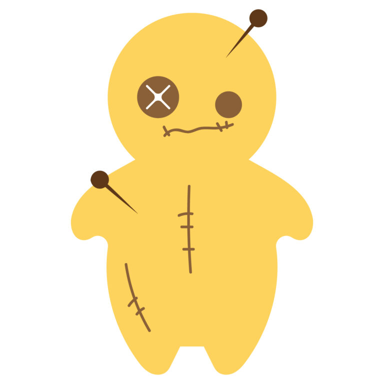 ボロボロの人形 ブードゥー人形