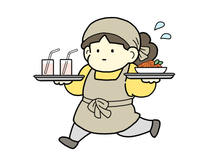 レストランで働く人