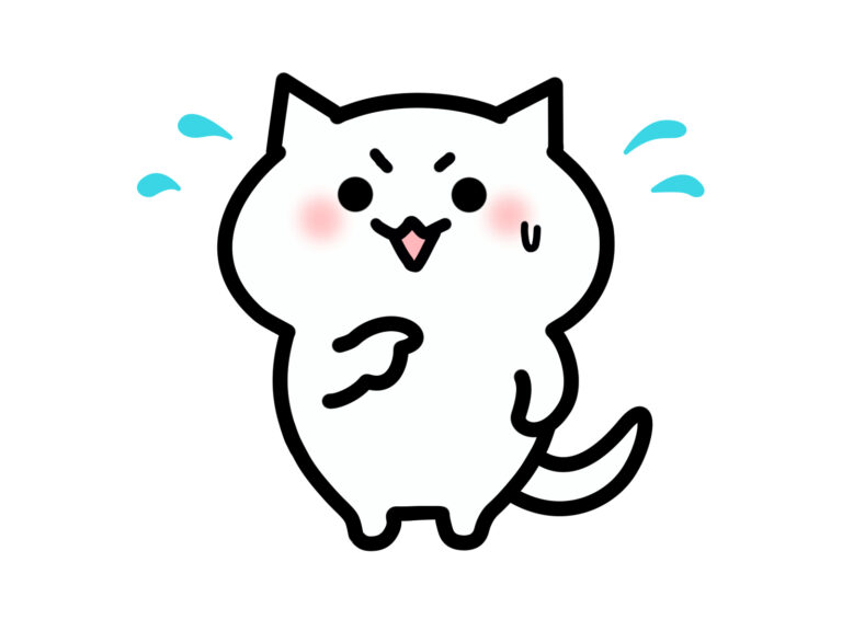 言い訳するねこ