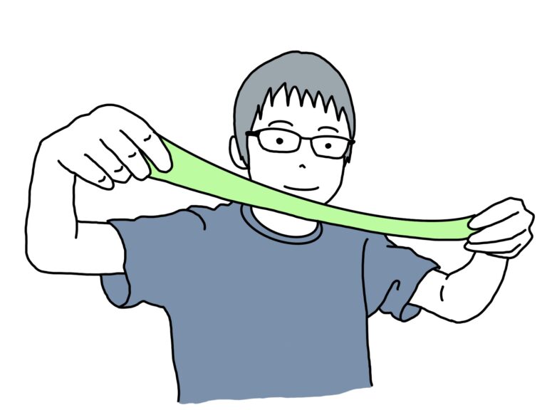 スライムをのばす男の子