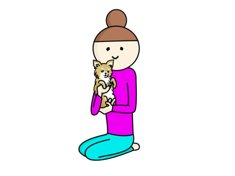 イヌと女性 小型犬
