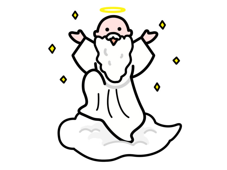 喜ぶ神