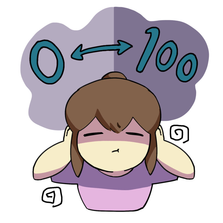 物事を0か100かで考えてしまう女性