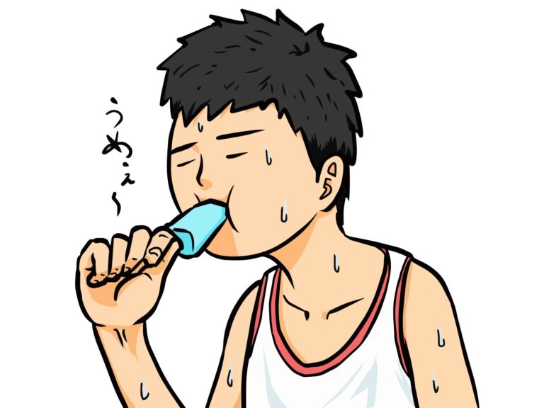 アイス食べる 男性